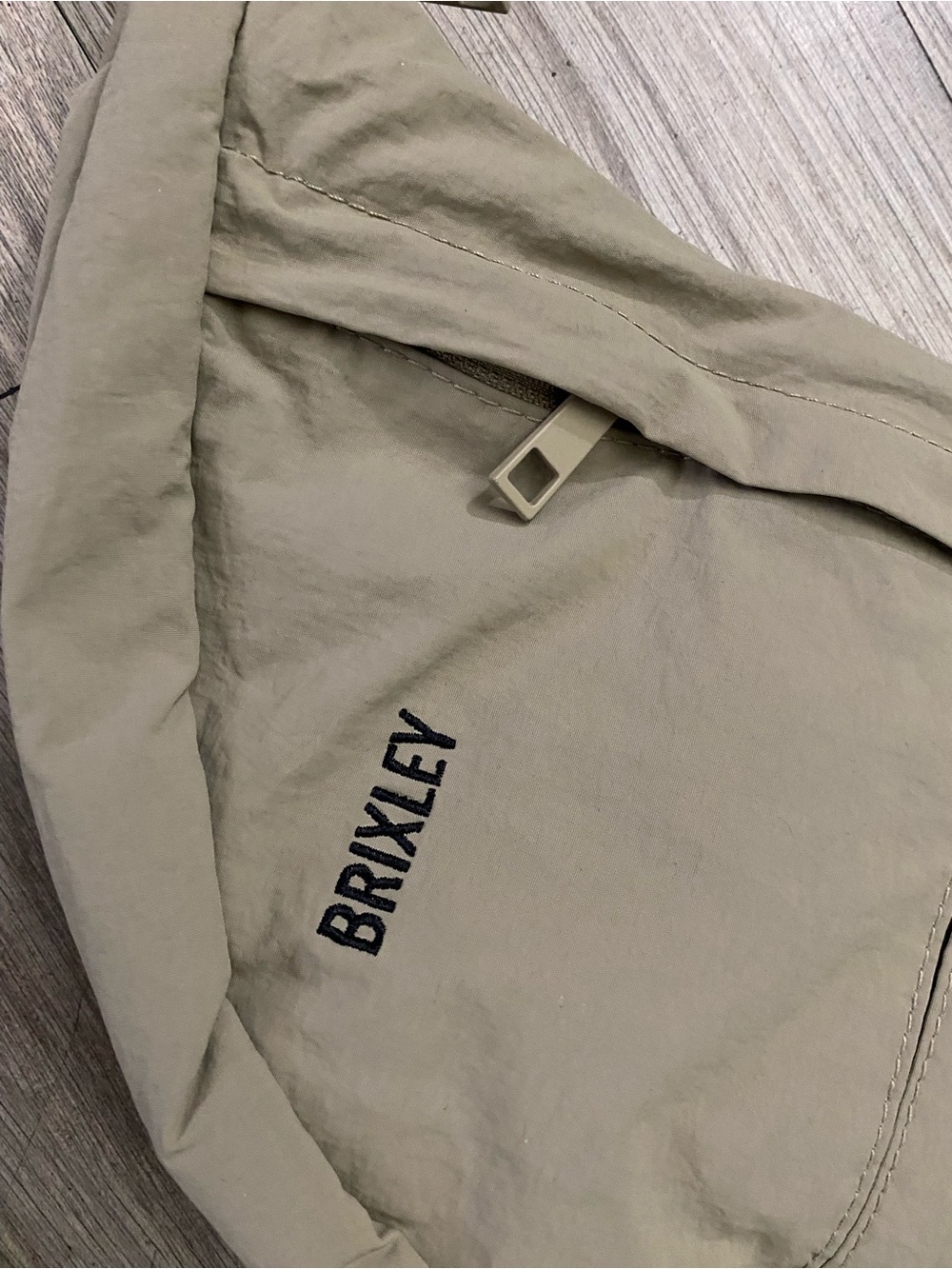 Brixley Sand Crescent Bag Sling Bag with Branded Strap - Picture 8 of 16